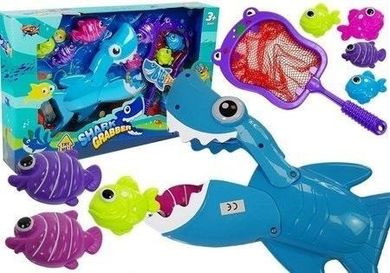 Lean Toys, rekin łowca rybek, zabawka do kąpieli, gra zręcznościowa
