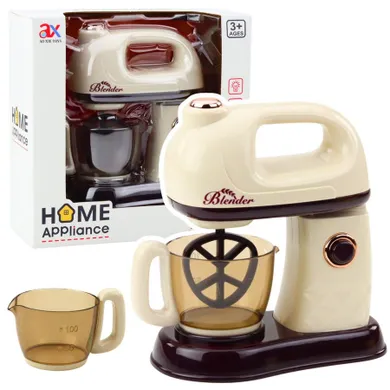 Lean Toys, robot mikser kuchenny dla dzieci obracająca się końcówka, 360° światła biały