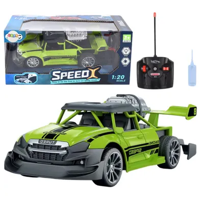 Lean Toys, samochód z efektem dymnym, pojazd zdalnie sterowany, zielony, 1:20