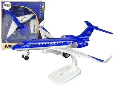 Lean Toys, samolot pasażerski G-650, model niebieski