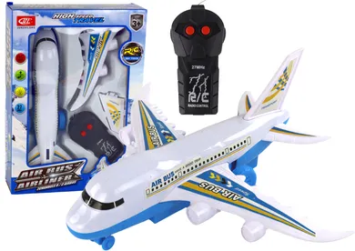 Lean Toys, samolot pasażerski, zdalnie sterowany ze światłami