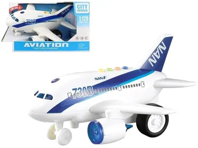 Lean Toys, samolot z napędem, biały, 1:120