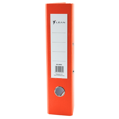 Lean Toys, segregator A4, 75 mm, pomarańczowy