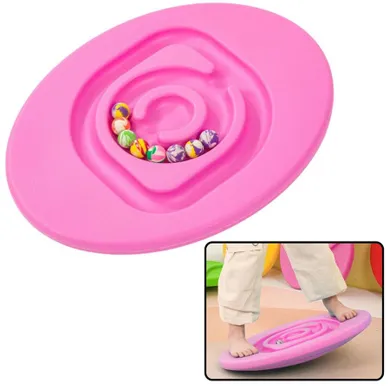 Lean Toys, sensoryczna deska równoważąca, piłeczki kauczukowe, różowa, 5 szt.