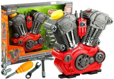 Lean Toys, silnik do rozkręcania + narzędzia