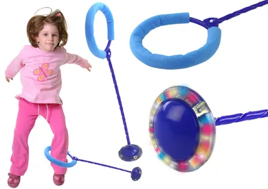 Lean Toys, Skipper, hula hop na nogę, świecące, niebieska