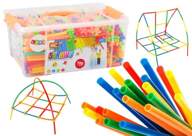Lean Toys, słomki konstrukcyjne, 700 elementów