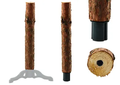 Lean Toys, stojak, pieniek drewniany na cztery nóżki do choinki na pniu