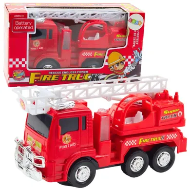 Lean Toys, straż pożarna z ruchomą drabiną, pojazd interaktywny