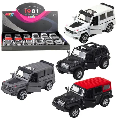 Lean Toys, suv terenowy, metalowy pojazd z napędem pull-back, 1:36, 1 szt.