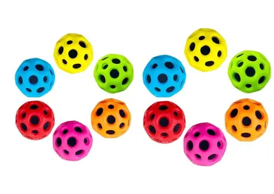 Lean Toys, świecąca piłeczka antystresowa z wgłębieniami, 6 cm, 1 szt.