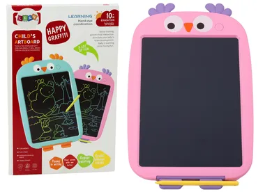 Lean Toys, tablet graficzny z rysikiem, ptak, różowy