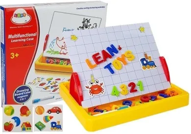 Lean Toys, Tablica magnetyczna do rysowania, zestaw z akcesoriami