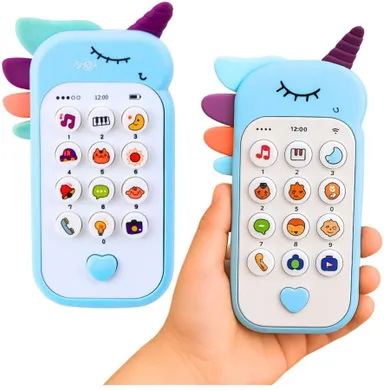 Lean Toys, telefon, zabawka interaktywna, jednorożec
