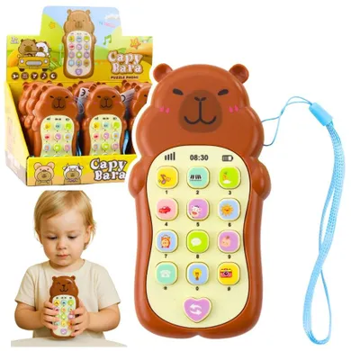 Lean Toys, telefon, zabawka interaktywna, kapibara, 1 szt.