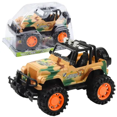 Lean Toys, terenówka Off-Road, pojazd militarny, beżowy