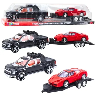 Lean Toys, terenówka z lawetą i wyścigówką
