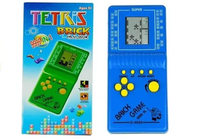 Lean Toys, tetris, gra elektroniczna, niebieska