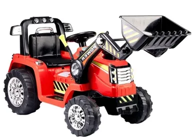 Lean Toys, Traktor, pojazd na akumulator, czerwony