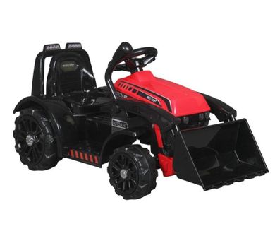 Lean Toys, Traktor, pojazd na akumulator z łyżką, czerwony