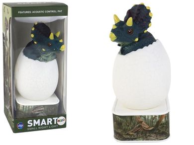 Lean Toys, Triceratops, lampka nocna jajko, LED