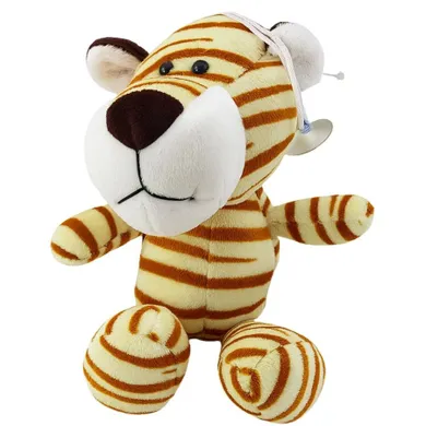 Lean Toys, tygrys z przyssawką, maskotka, kremowy, 23-12 cm