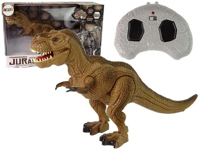 Lean Toys, Tyranozaur Rex, dinozaur zdalnie sterowany, brązowy