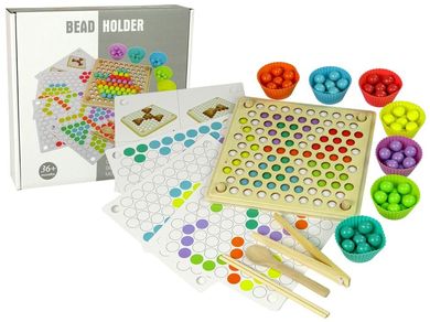 Lean Toys, układanie kulek, drewniana gra edukacyjna