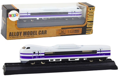 Lean Toys, wagon pociągu, model kolekcjonerski, biało-fioletowy, 1:48