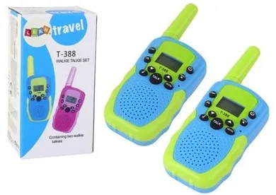 Lean Toys, walkie-talkie, zasięg 3 km, niebieskie