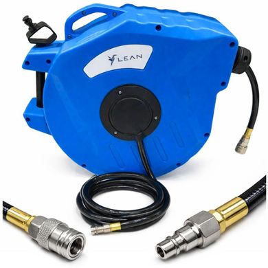 Lean Toys, wąż pneumatyczny, zwijany na bębnie, automatyczny, 24 bar, 8-12 mm, 20m