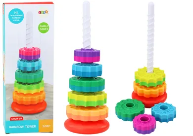 Lean Toys, wieża, sorter, 36 cm, 6 elementów