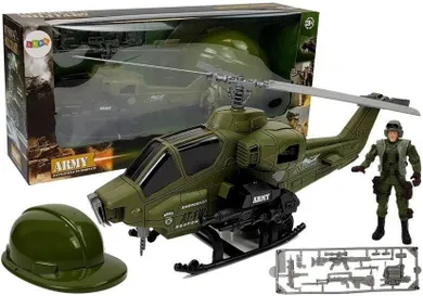 Lean Toys, wojskowy helikopter + figurka żołnierza