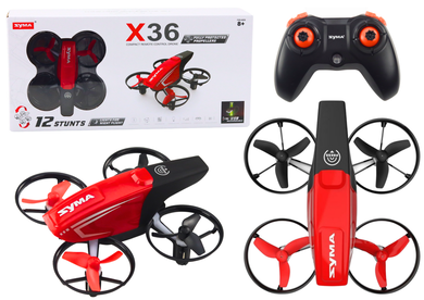 Lean Toys, x36 Syma, dron zdalnie sterowany, czerwony