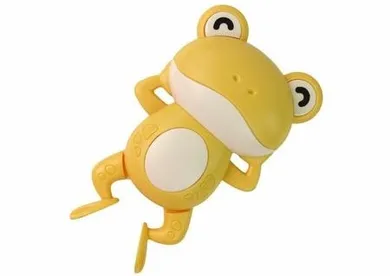 Lean Toys, żabka, nakręcana zabawka do kąpieli, żółta, 12 cm