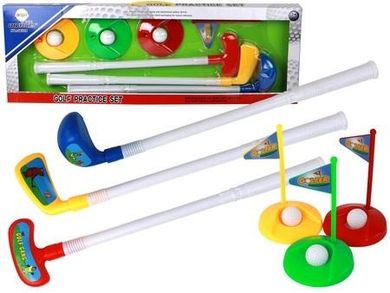 Lean Toys, zestaw do gry w mini golfa dla dzieci kijki, 12 el.