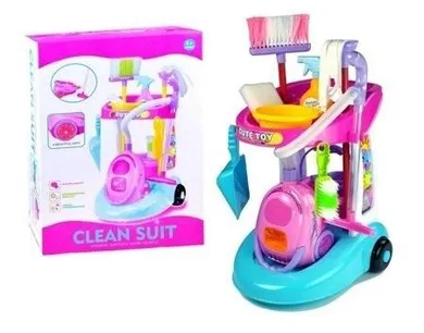 Lean Toys, zestaw do sprzątania na wózku