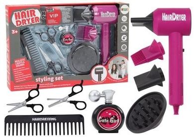 Lean Toys, zestaw fryzjerski, 10 elementów