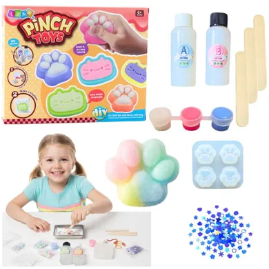 Lean Toys, zestaw kreatywny do tworzenia gniotków, Kocia Łapka