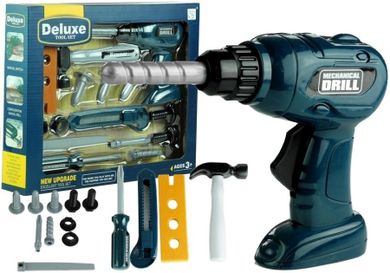 Lean Toys, zestaw majsterkowicza, wkrętaka, młotek, 15 elementów