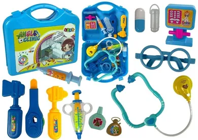 Lean Toys, zestaw małego lekarza, niebieski