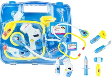 Lean Toys, zestaw małego lekarza w walizce, niebieski