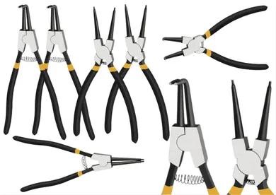 Lean Toys, zestaw szczypiec do pierścieni Segera, wygięte, proste, 4 szt.