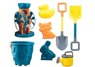 Lean Toys, zestaw zabawek do piasku, turkusowy