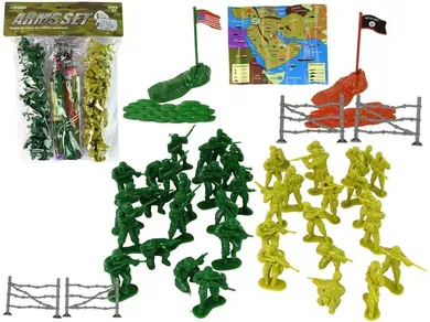 Lean Toys, żołnierzyki, zestaw militarny, 51 elementów