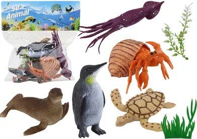 Lean Toys, zwierzęta morskie, zestaw figurek, 8 elementów