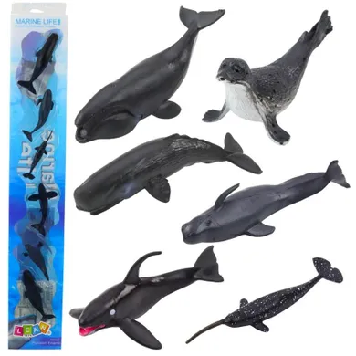 Lean Toys, zwierzęta morskie, zestaw mini figurek, 6-8 cm, 6 szt.