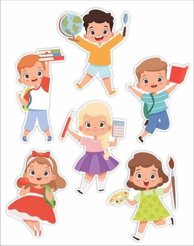 LearnHow, dekoracje okienne, dwustronne, dzieci, 6 elementów