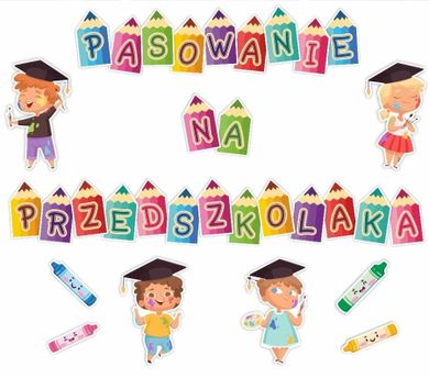 LearnHow, dekoracje okienne, dwustronne, pasowanie na przedszkolaka, 32 elementy