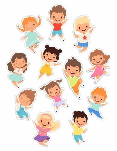 LearnHow, dekoracje okienne, dwustronne, wesołe dzieci, 12 elementy